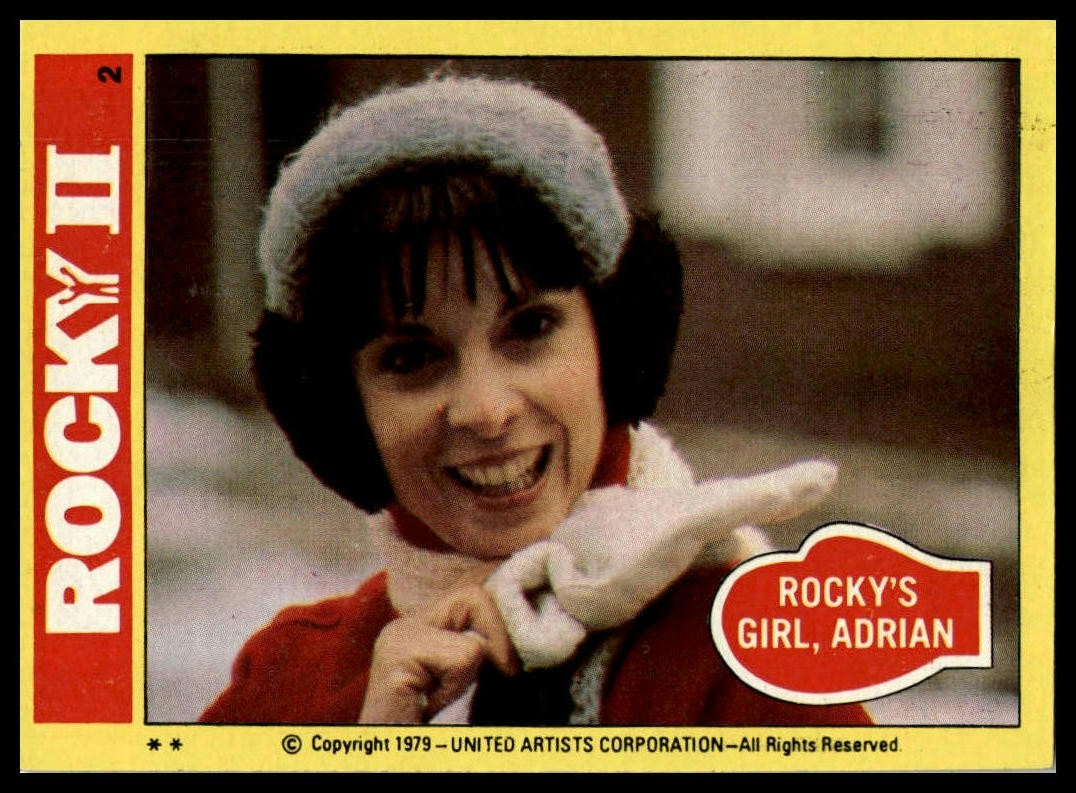 Rocky's Girl, Adrian - 1979 Topps Rocky II #2 (b)