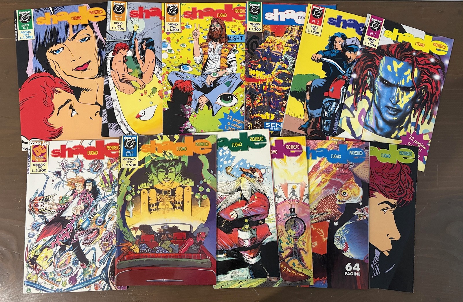 SHADE l'uomo psichedelico da n. 1 a 12 ed. Comic Art 1994