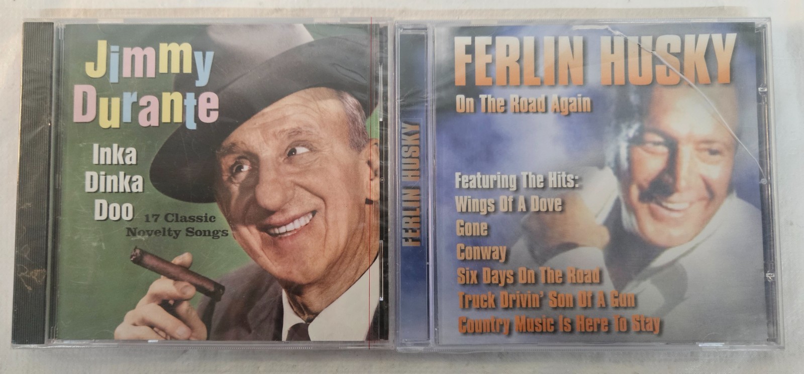 2 Country Music CDs Ferlin Husky & Jimmy Durante NEW & SEALED w Cracked Cases