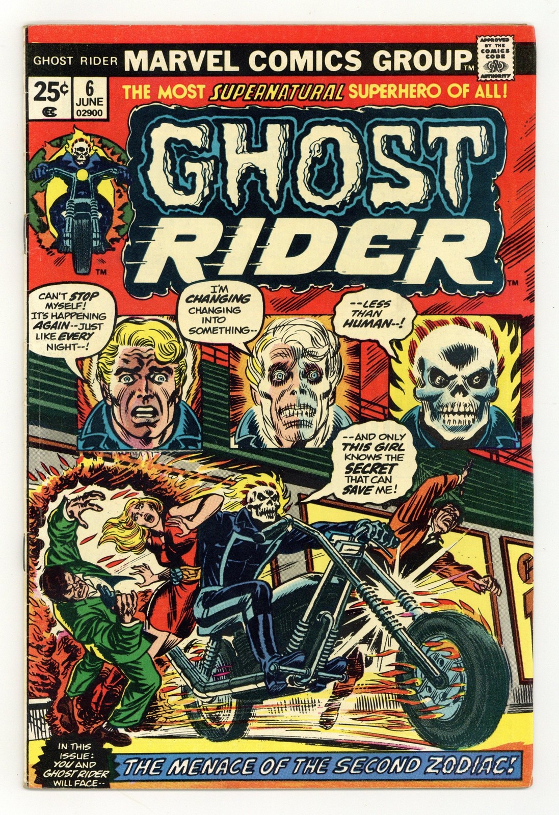 Ghost Rider #6 VG+ 4.5 1974