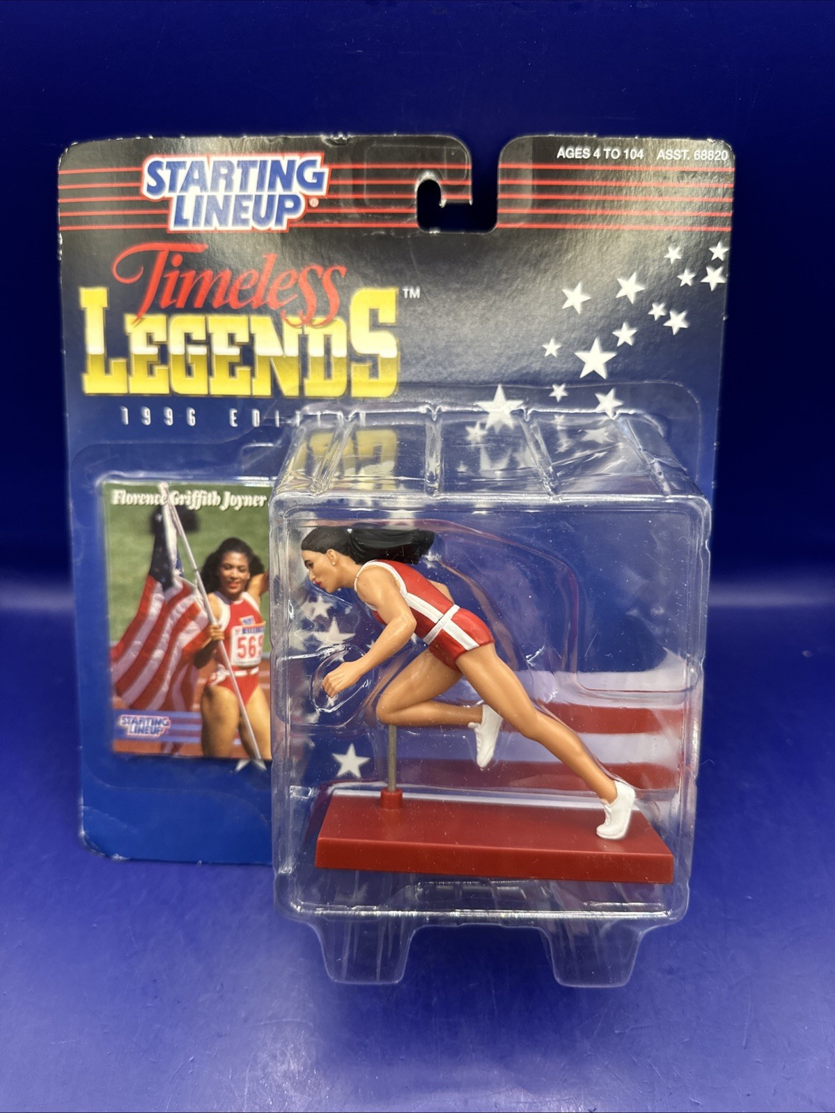 Figurina pista olimpica Flo Jo Florence Griffith Joyner Starting Lineup 1996 nuova con scatola