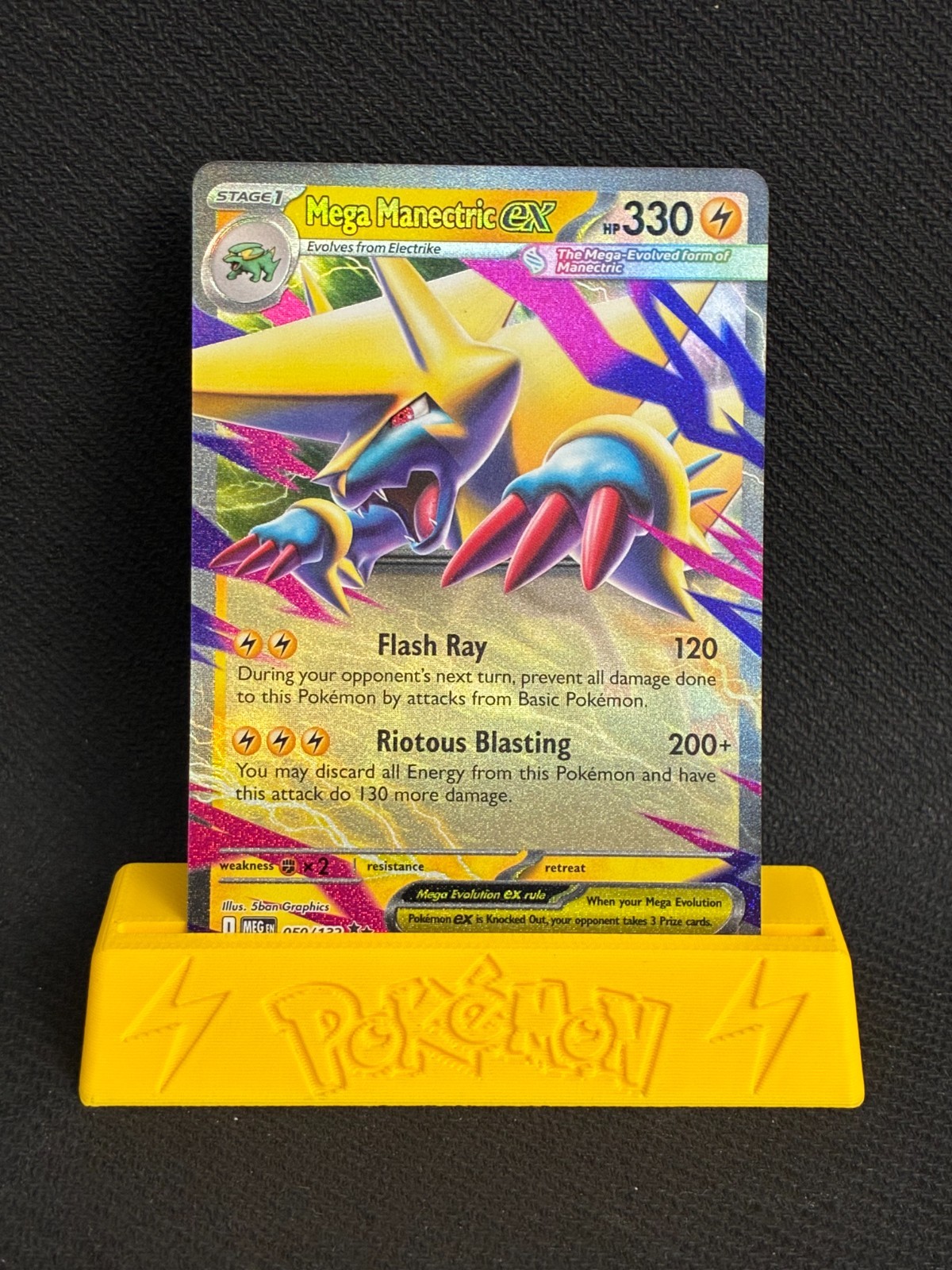 Mega Manectric ex 050/132 Holo Doppio Raro Pokemon Mega Evoluzione (NM+)