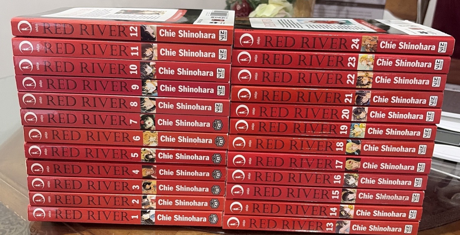 Lotto set manga inglesi autentici Red River Vol 1-24 Viz per lo più prima stampa