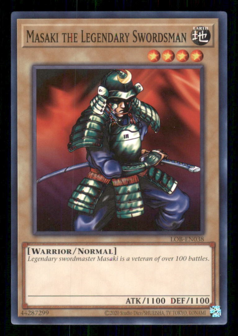 Masaki lo Spadaccino Leggendario LOB-EN038 25° Anniversario Ed Yu-Gi-Oh Unlimited NM