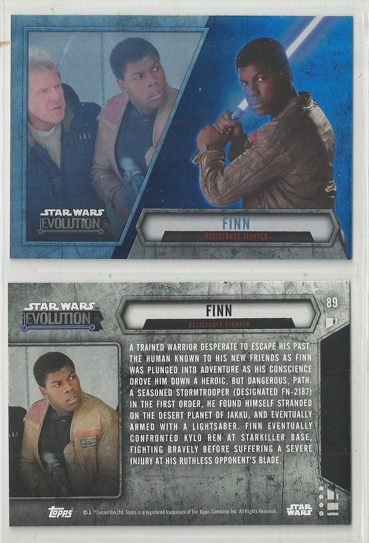 2016 Star Wars Evolution (Topps) BLUE FOIL "Parallel" Base Trading Card #89