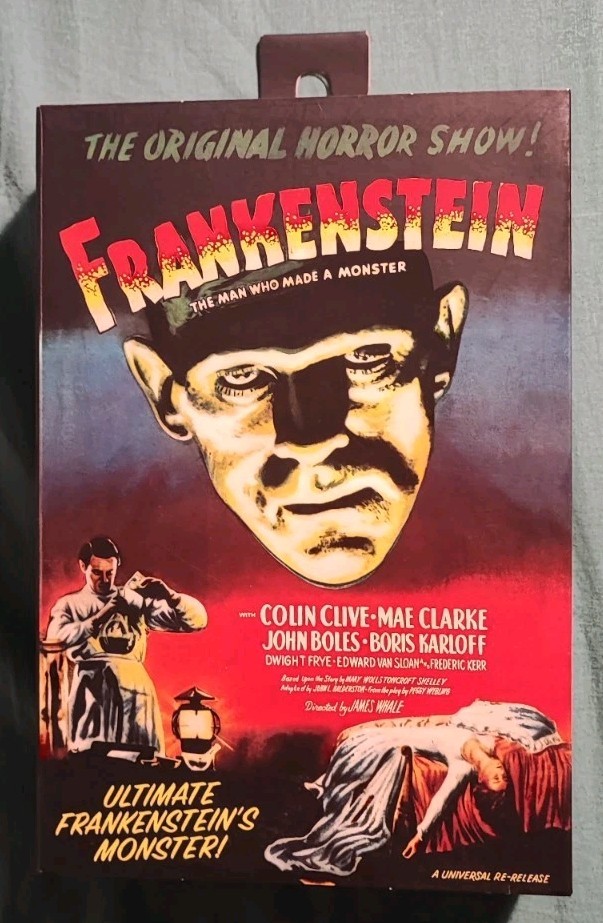 ACTION FIGURE NECA FRANKENSTEIN BORIS KARLOFF A COLORI. ULT. UNIVERSAL MONSTERS.