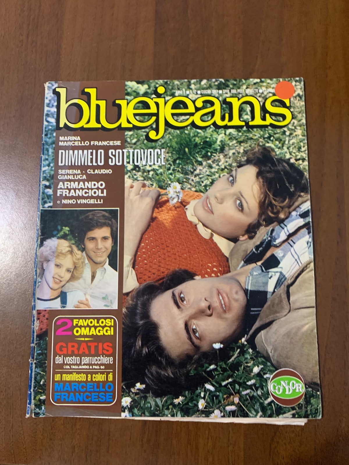 Bluejeans n°12 del 1977 - Marcello Francese Francioli Vingelli: buono con POSTER
