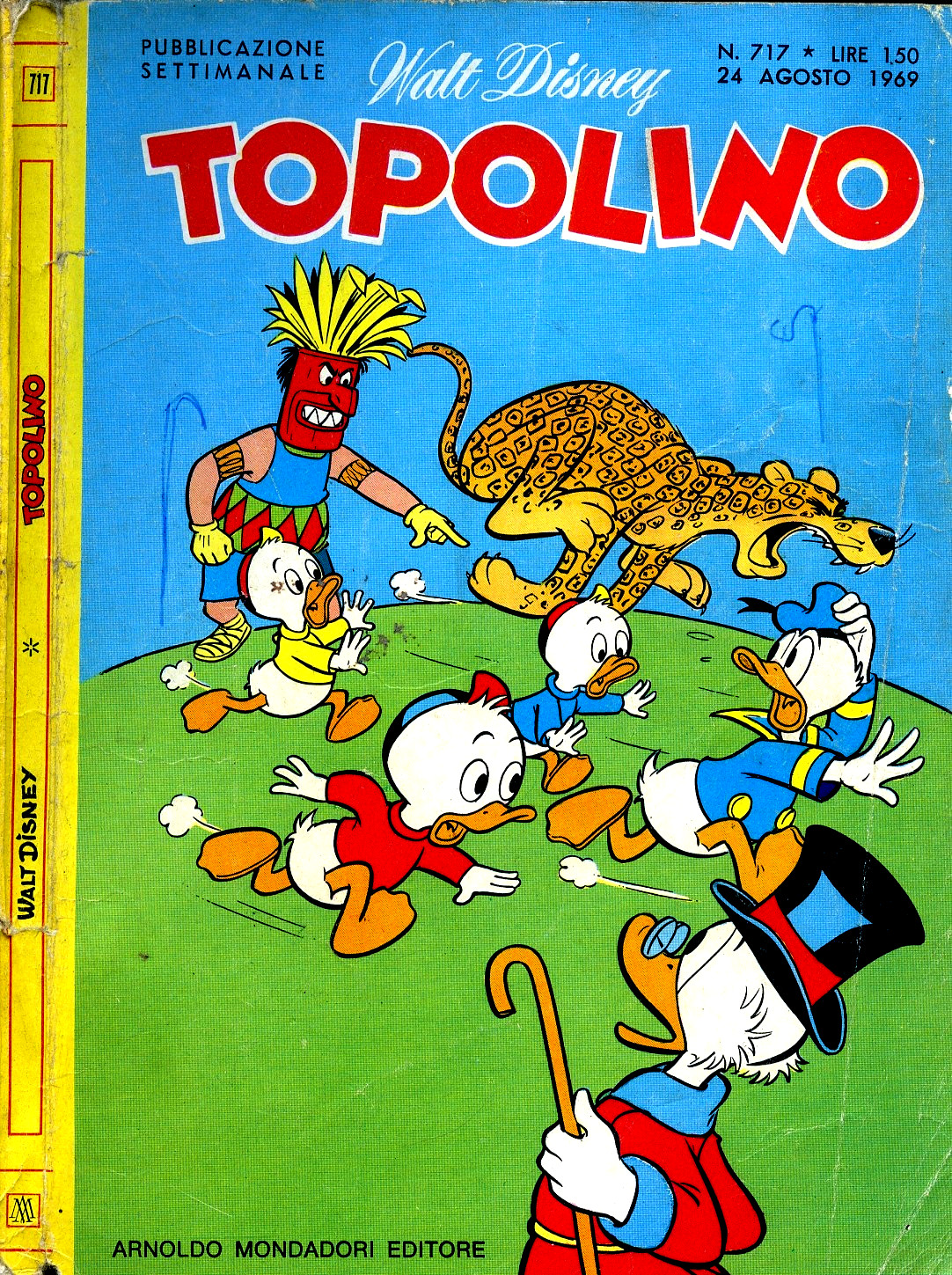 TOPOLINO LIBRETTO N. 717 / 24 AGOSTO 1969 * ORIGINALE DISNEY