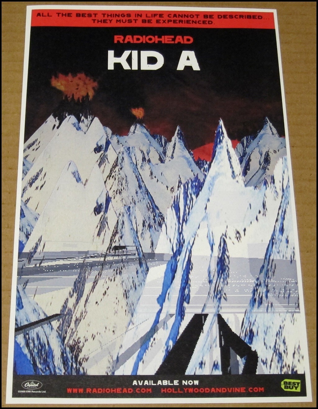 Album pubblicitario Radiohead Kid A Print 2000 ritaglio pubblicitario 6,75" x 10,75" Yorke