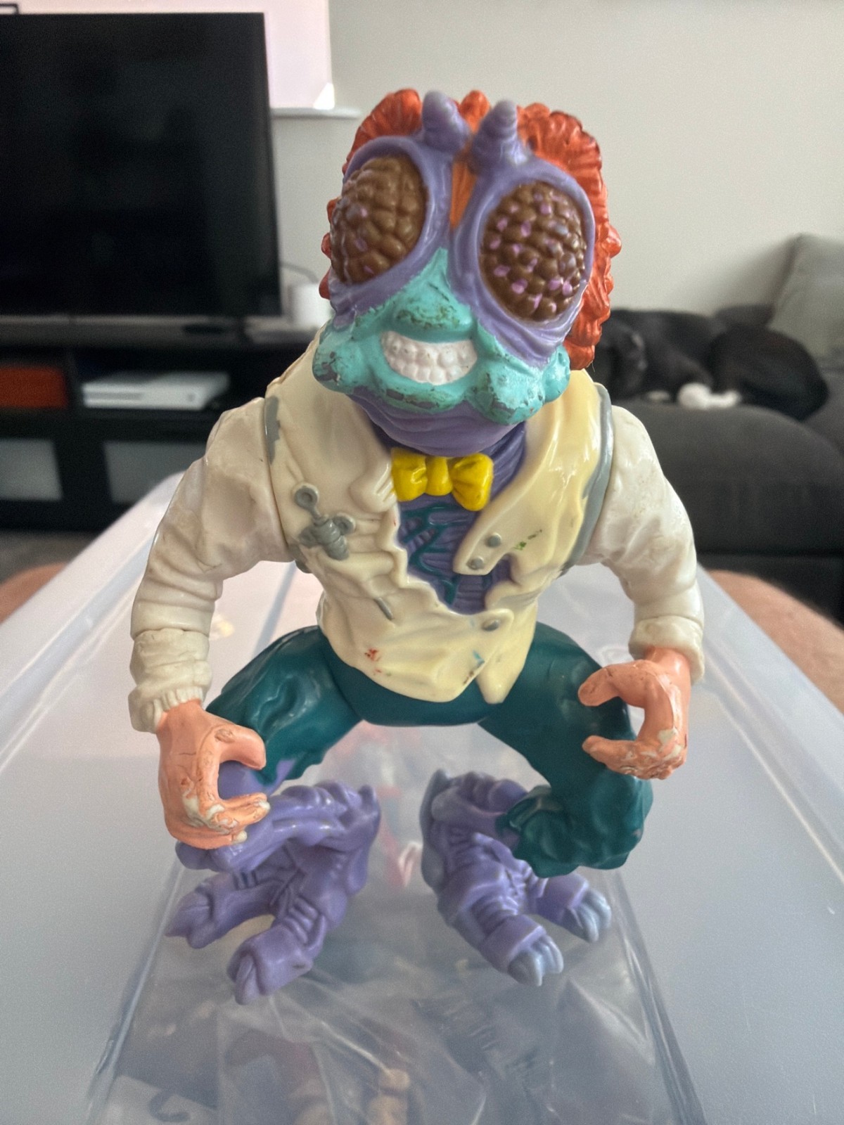 Vtg 1989 Playmates TMNT Baxter Stockman Fly Figure Loose As Is A27-14