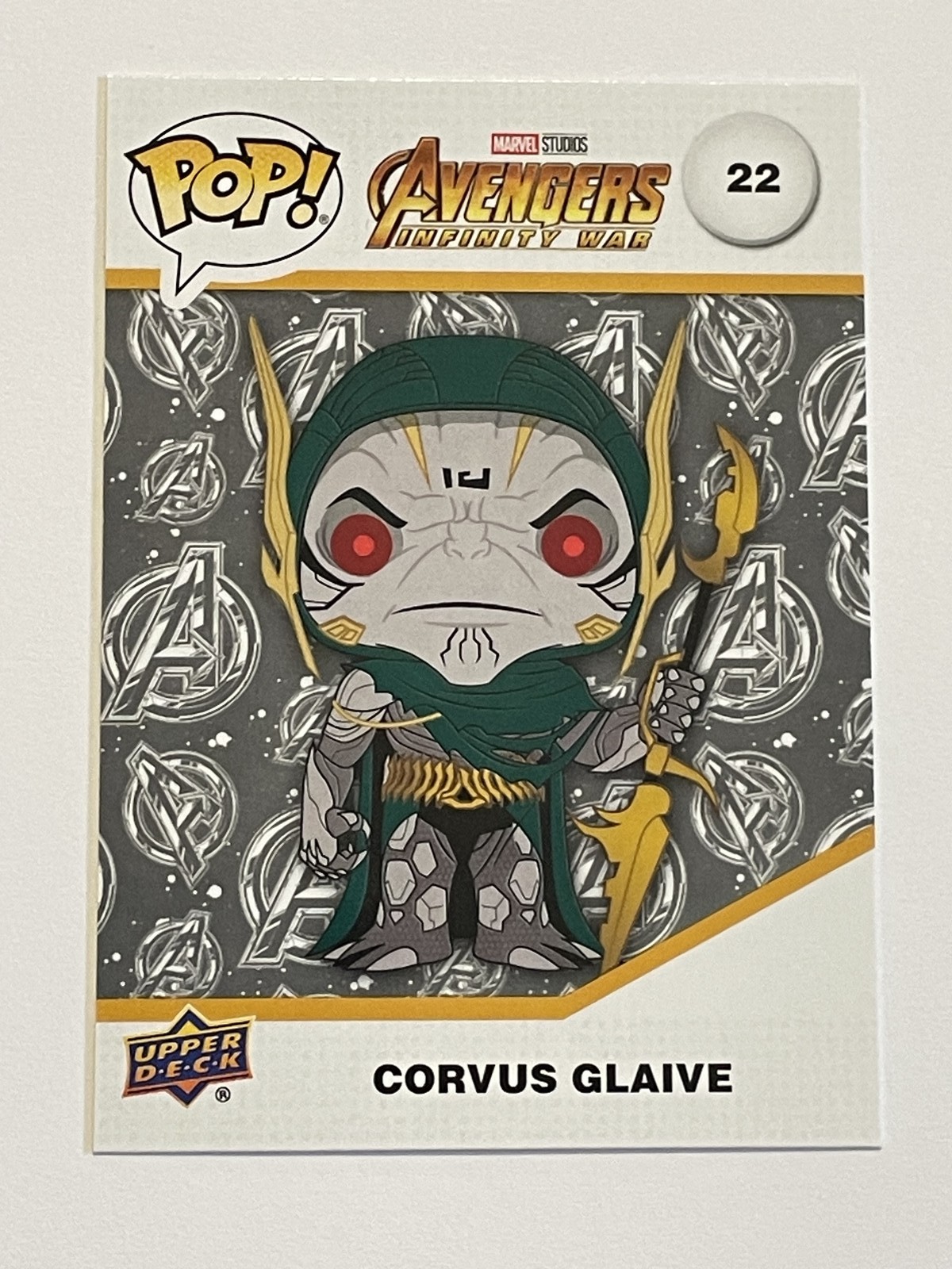 Upper Deck 2023 Funko Pop Marvel Infinity Saga #22 - Corvus Glaive