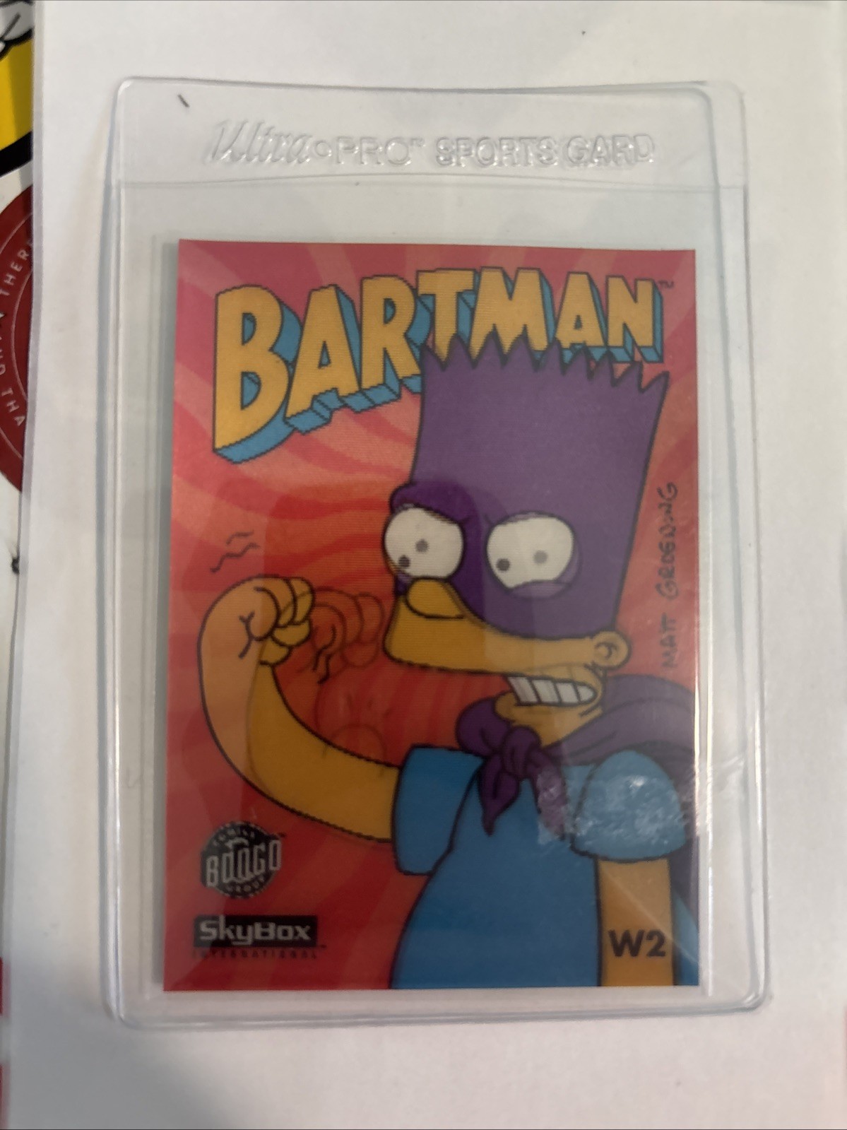 SKYBOX SIMPSONS WIGGLE W2 BARTMAN 1994