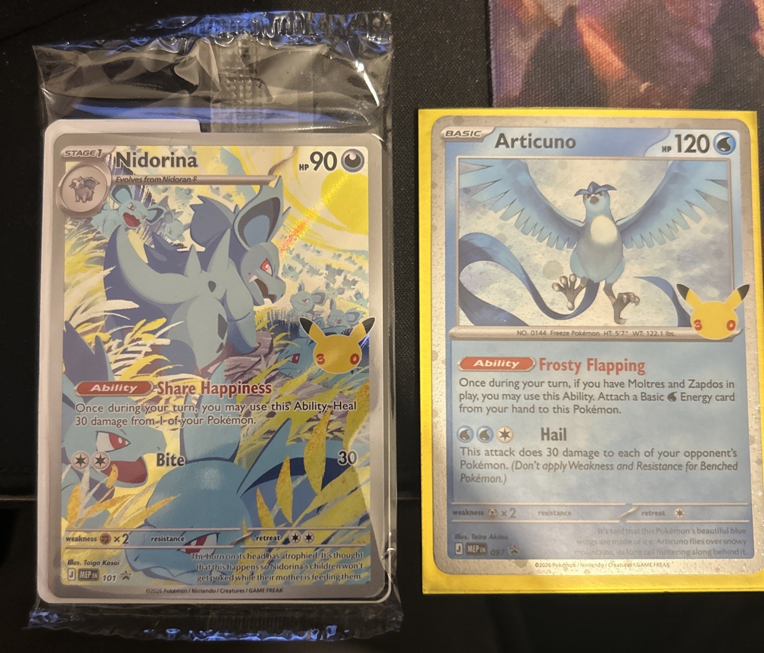 Pokémon 30th Anniversary Promos: Moltres, Zapdos, Articuno, Nidorina and Eevee