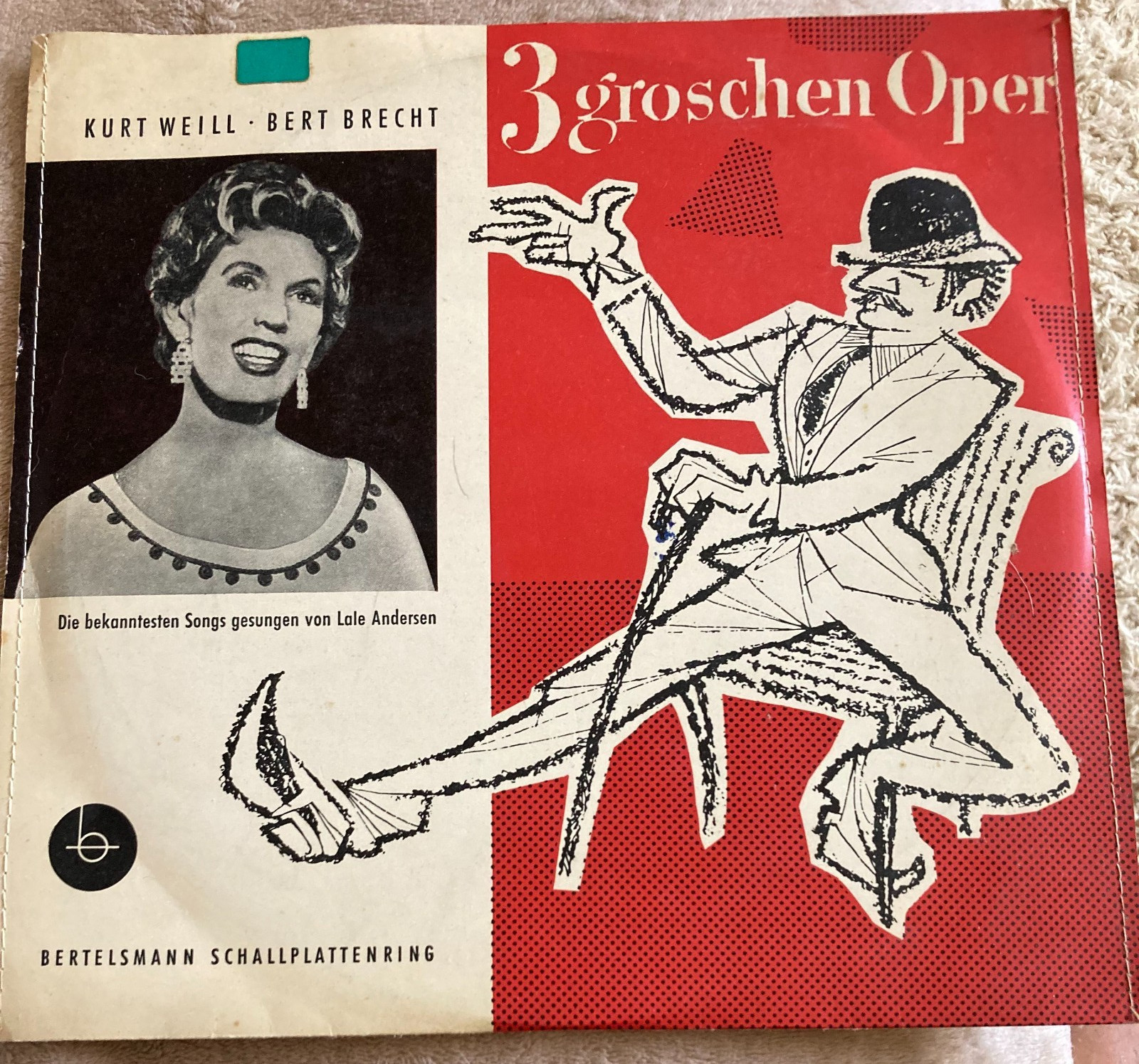Lale Andersen LP Vinyl Nero Drei Groschen Oper Kurt Weill 10" 33 U/min Stereo