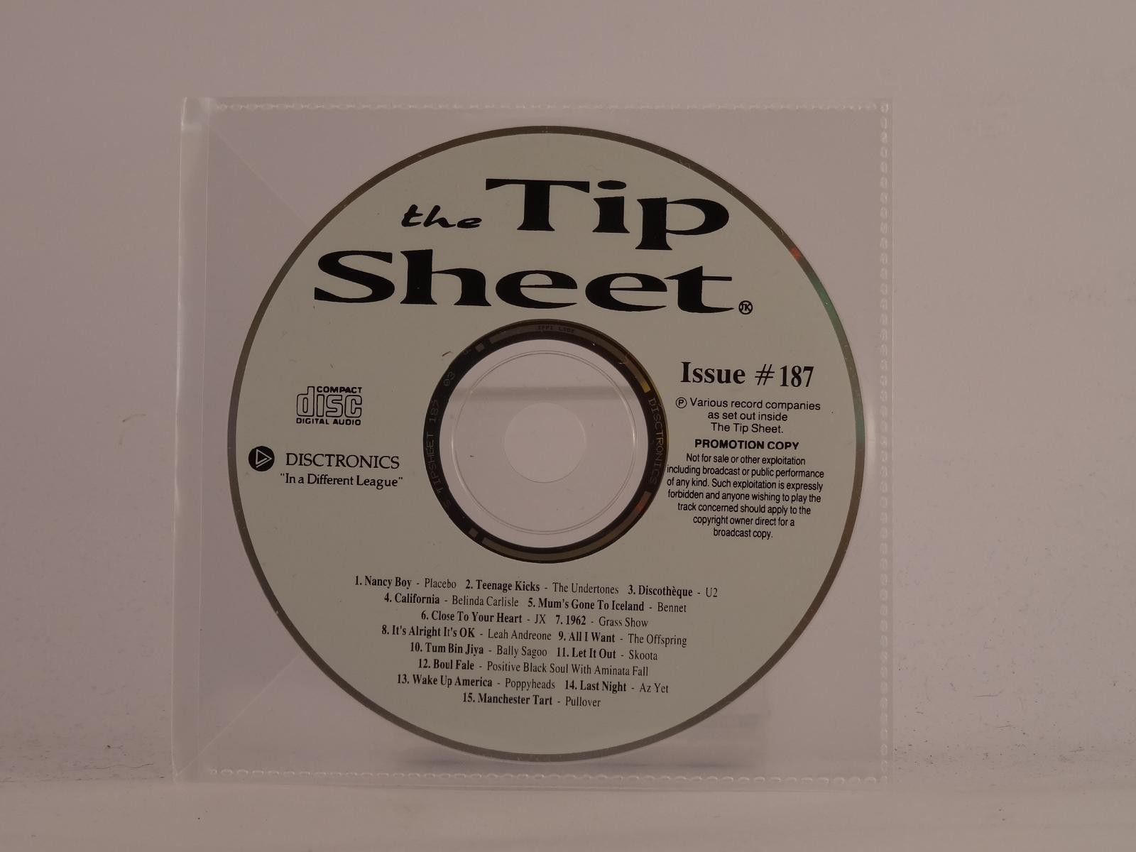 VARIOUS ARTISTS THE TIP SHEET ISSUE 187 (496) 15 Track Promo CD Album plus Plast