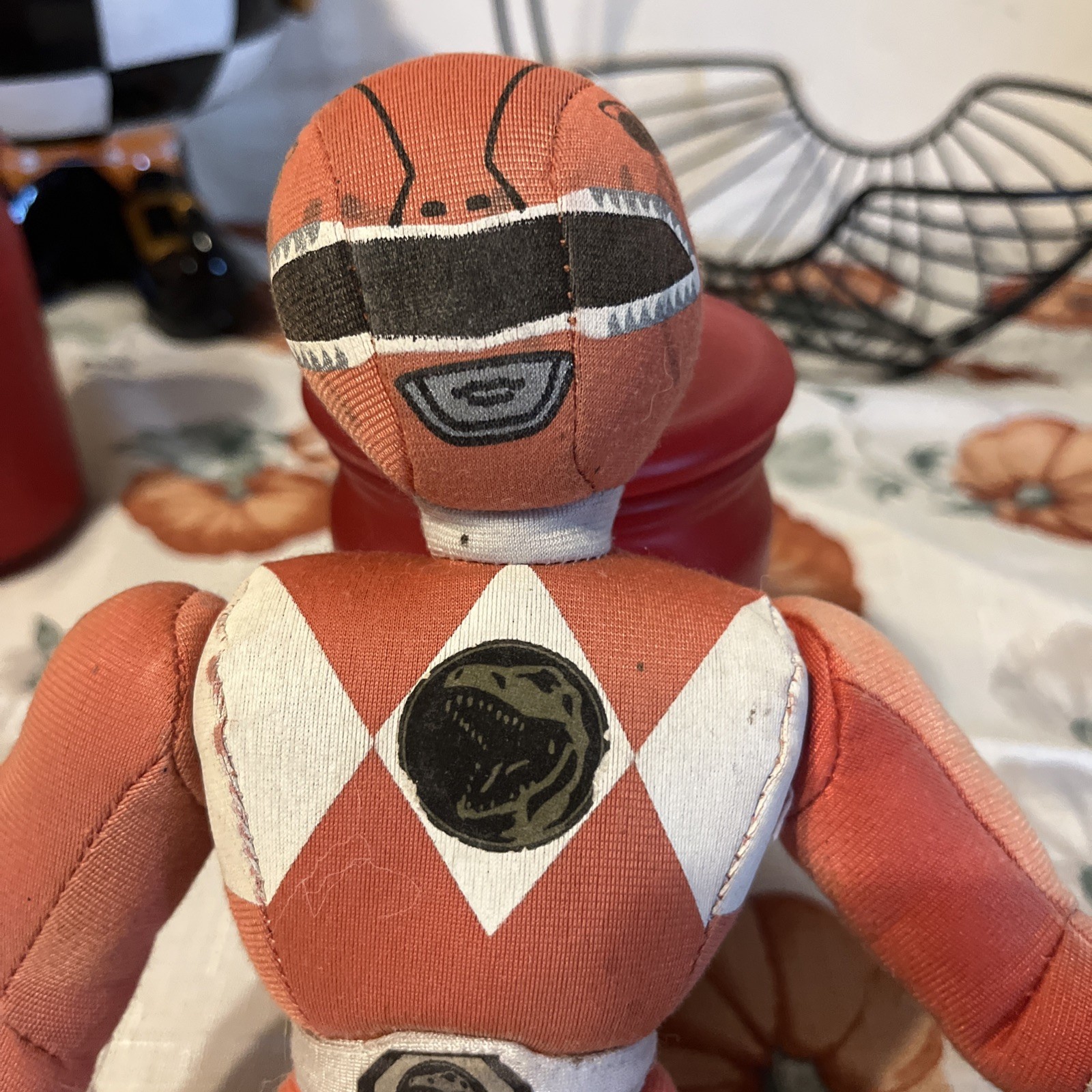 Peluche vintage anni 90 Mighty Morphin Power Ranger rosso