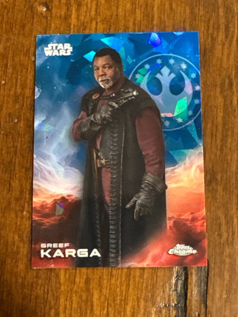 2025 Topps Chrome Star Wars Sapphire  Greef Karga #55