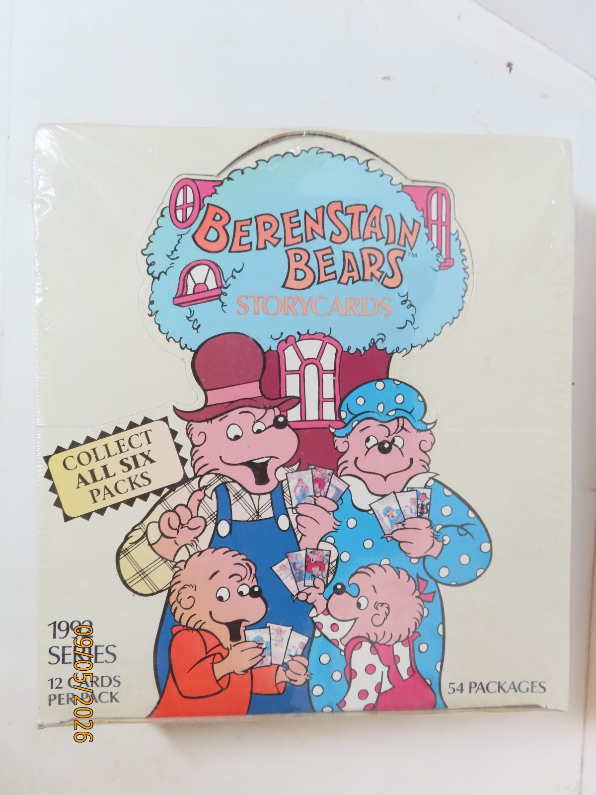 Ken-Wis Inc 1992 confezione completa sigillata 54 confezioni di pacchetti di carte Berenstain Bears