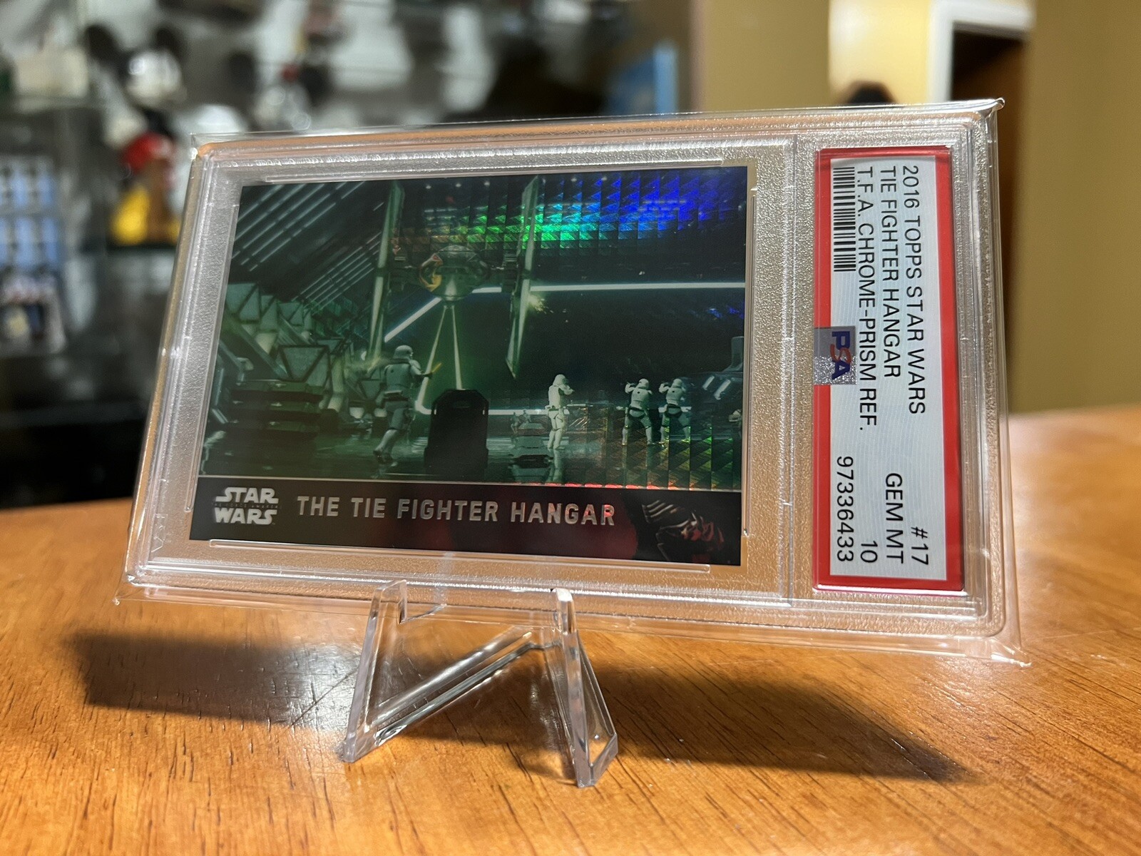 PSA 10 Tie Fighter Hangar /99 Topps 2016 Star Wars Chrome Prism Refractor #17