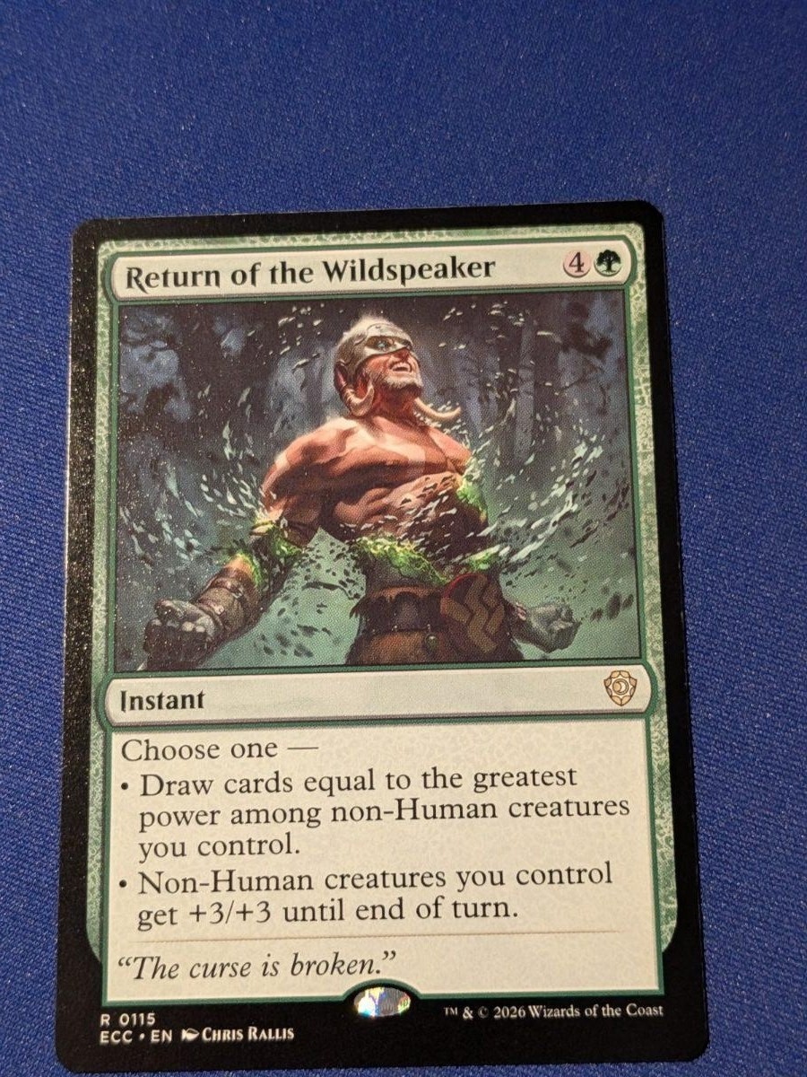Il ritorno dell'altoparlante selvaggio Lorwyn Eclissed Commander #115 quasi nuovo MTG