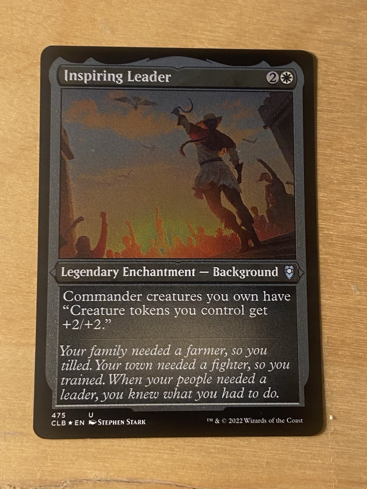 MTG Inspiring Leader ETCHED FOIL CLB: Battle for Baldur's Gate Regular NM