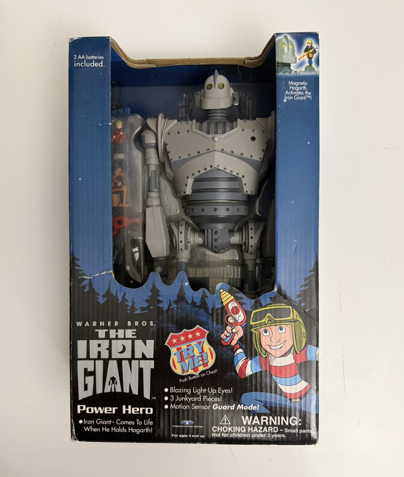 Iron Giant Figure Power Hero - Warner Bros 1999 - suoni, discorsi, luci, originale