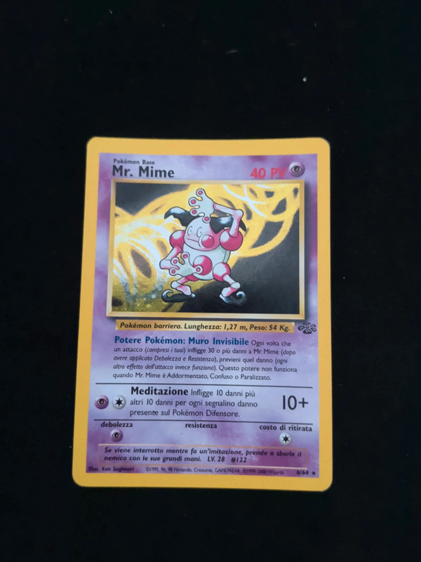 Mr. Mime 6/64 holo carta old Pokemon vintage