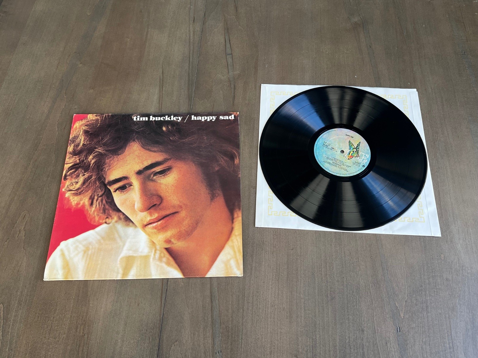 Tim Buckley Happy Sad Vinyl LP 1971 Stereo Elektra K 42072 EX/EX Made In UK