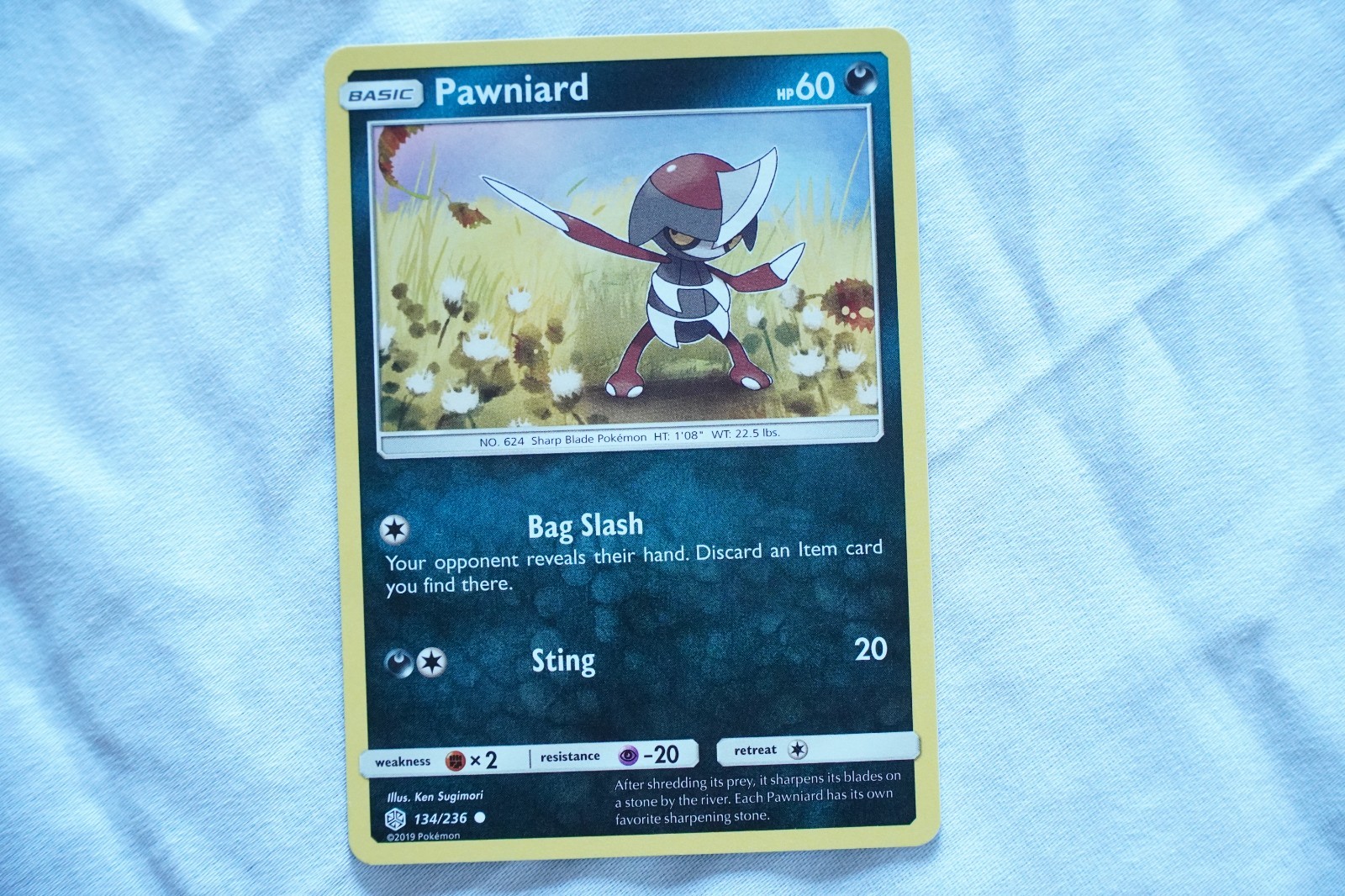 Pawniard Eclissi Cosmica 134/236 Pokemon Comune Quasi Nuovo
