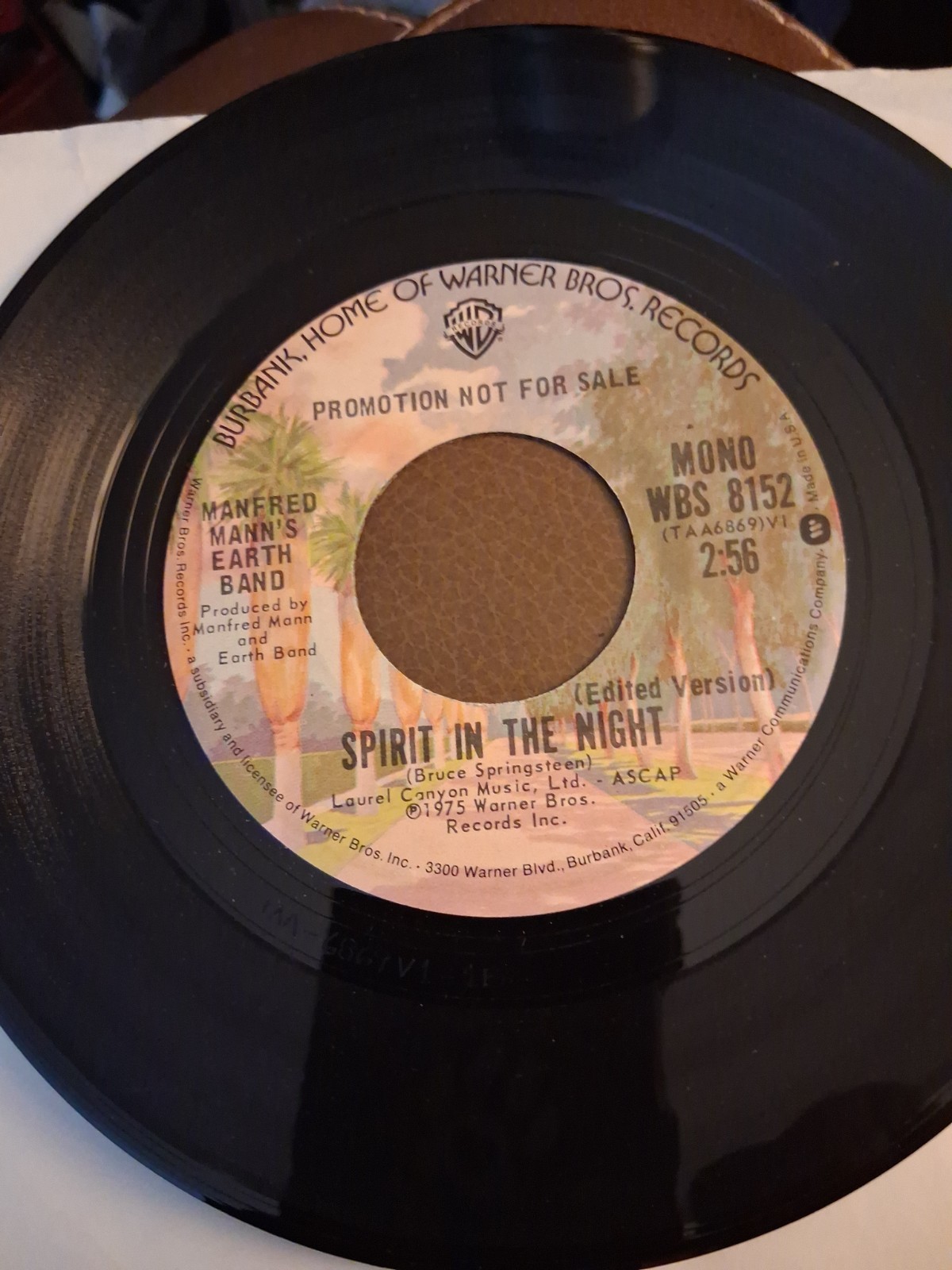 Mannfred Mann's Earth Band 45 Spirit In The Night WARNER PROMO-Mono/Stereo