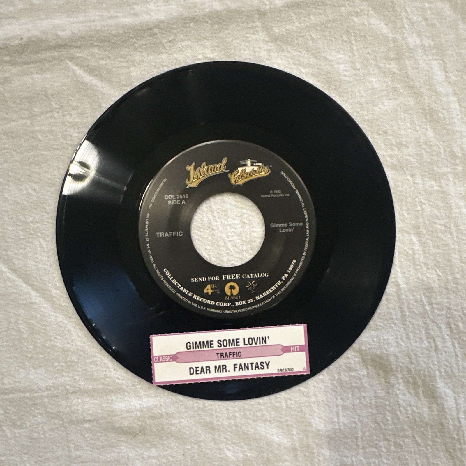 Dear Mr. Fantasy / Gimme Some Lovin’ Traffic 45 NOS NM W/Tag