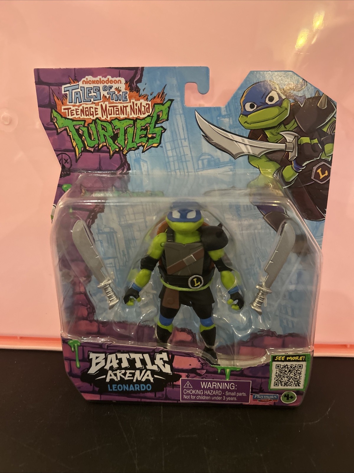 TMNT Teenage Mutant Ninja Turtles Battle Arena LEONARDO 4.5" Figure NEW 2025!