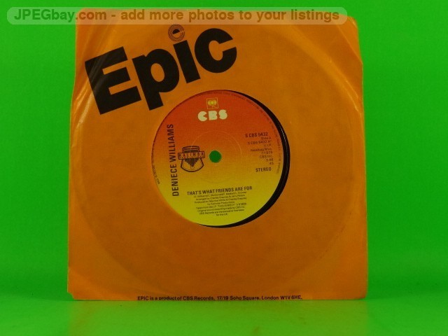 DENIECE WILLIAMS THAT'S WHAT FRIENDS ARE FOR (148) 2 Track 7" Single including C