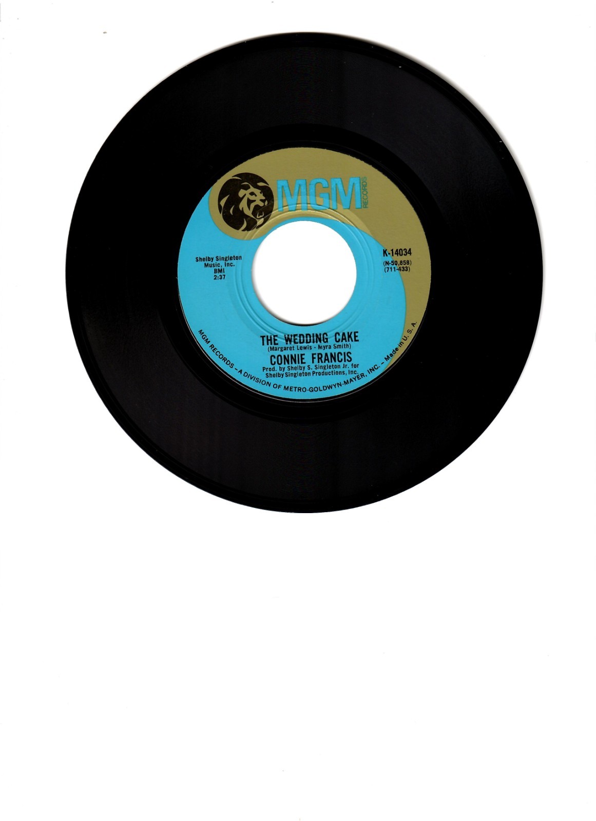 1971    THE  WEDDING  CAKE  -  CONNIE  FRANCIS
