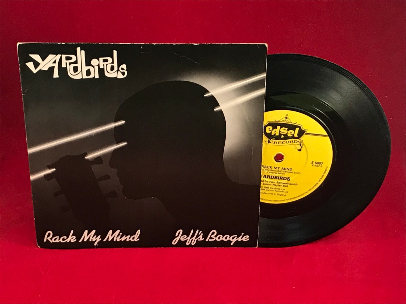 THE YARDBIRDS Rack My Mind 1984 UK 7" vinyl single Jeff's Boogie Jeff Beck 45