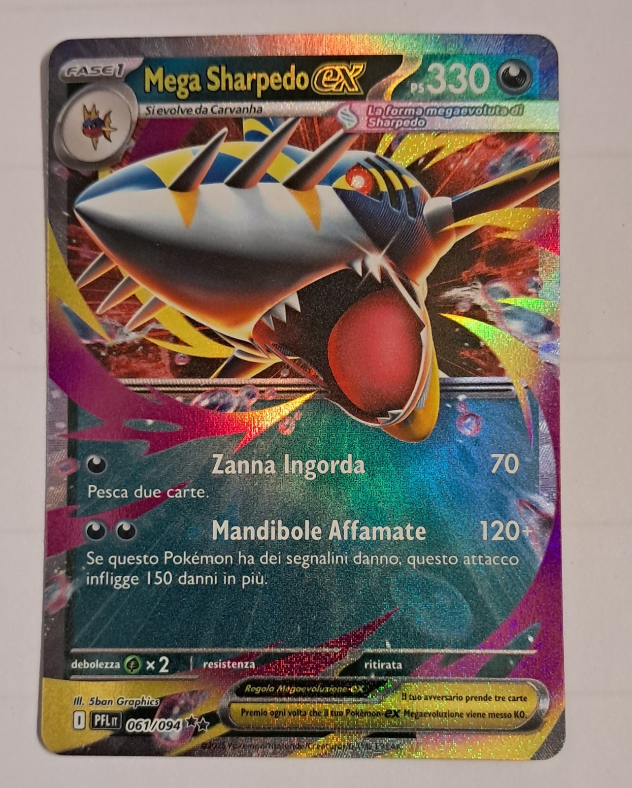 #Pokemon Mega Sharpedo EX 061/094
