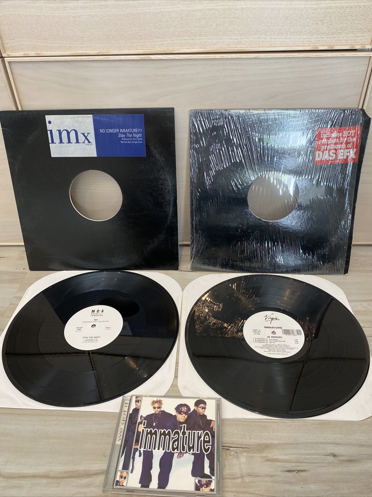 Immature IMX Vinyl CD LOT Da Munchies Stay The Night 12” VG++ We Got It CD VG