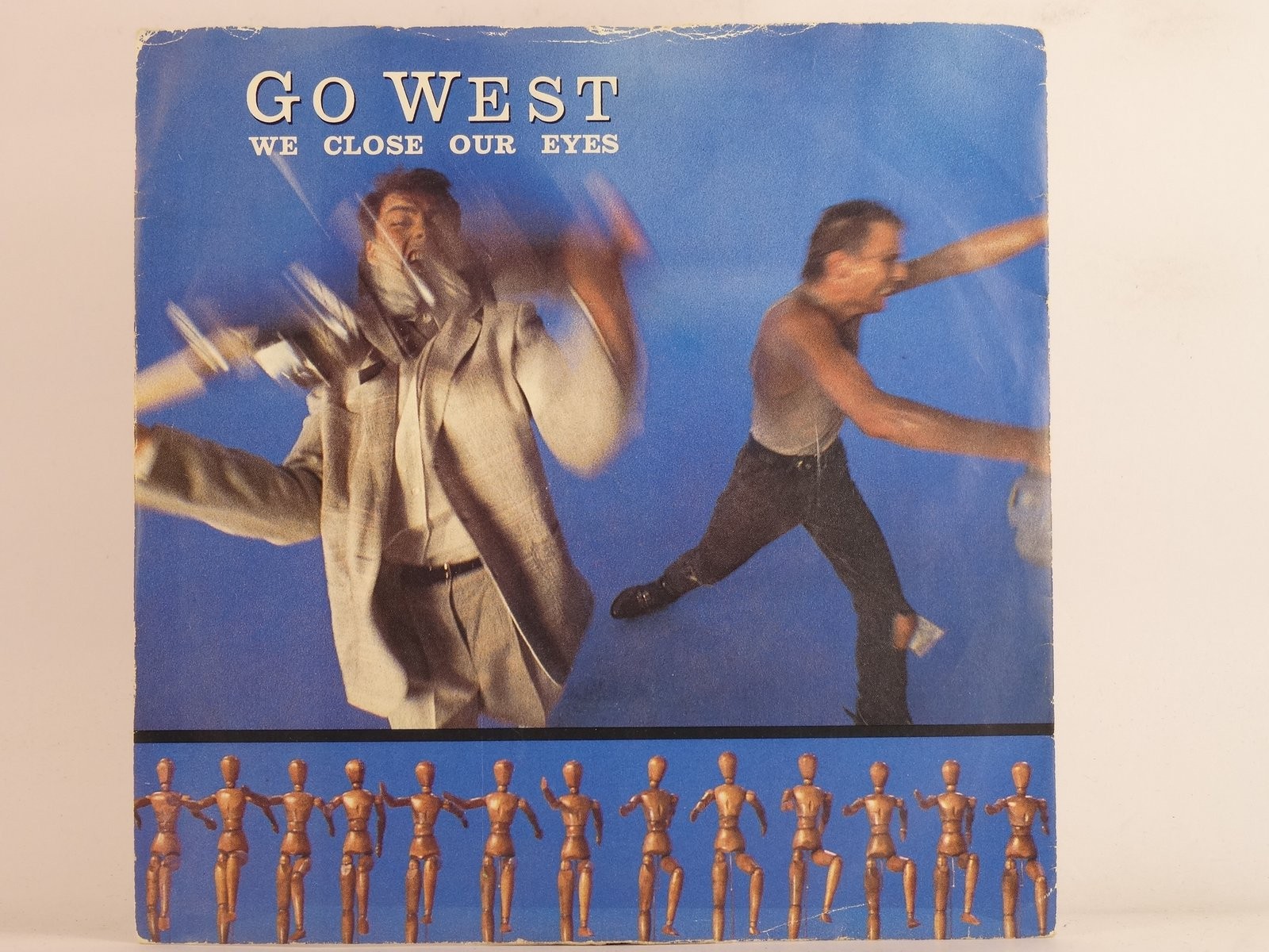 GO WEST WE CLOSE OUR EYES (109) 2 Track 7" Single plus Picture Sleeve CHRYSALIS