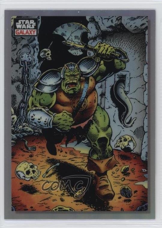 2023 Topps Chrome Star Wars Galaxy Rifrattore Gamorrean Guard Carica! #13 0i7z