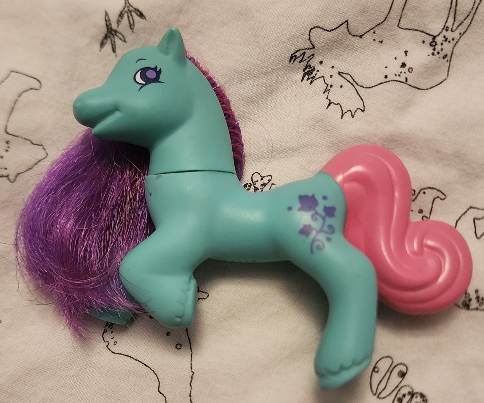 Giocattolo Vintage MLP My Little Pony G2 Ivy 1998 McDonald's Happy Meal Hasbro Teal 