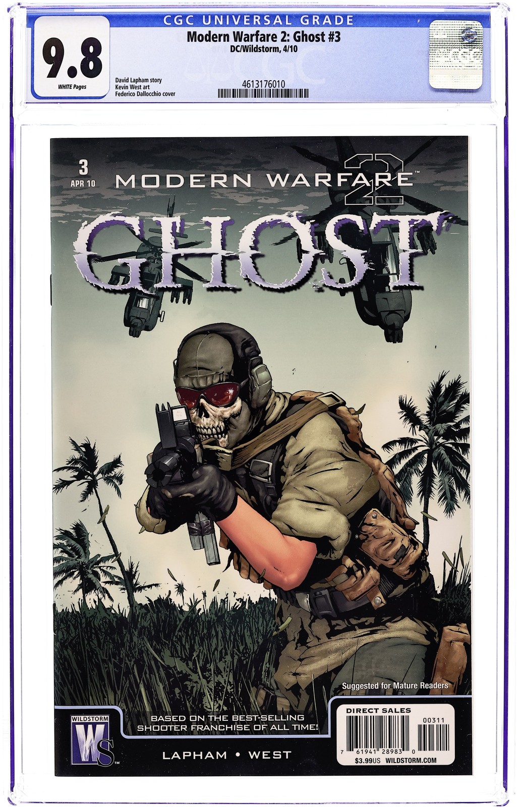 Modern Warfare 2 Ghost #3 CGC 9.8 2010 4613176010