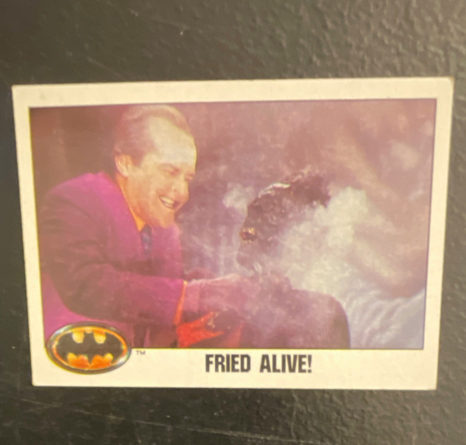 Topps 1989 Batman Movie Base Set Card #50 Fried Alive! Joker Jack Nicholson