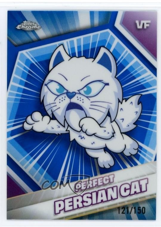 2026 Topps Chrome VeeFriends Blue Refractor 121/150 Perfect Persian Cat #134 ry2