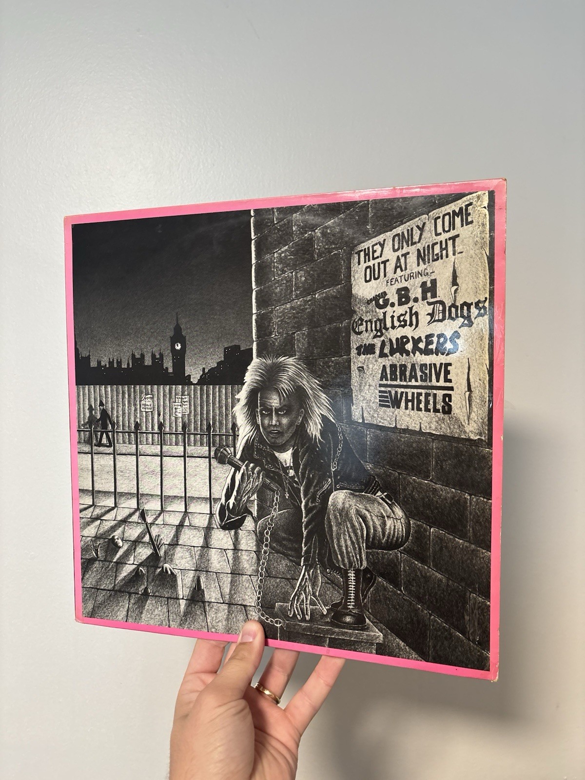 Abrasive Wheels They Only Come Out At Night English Dogs Lurkers Vinyl LP Record