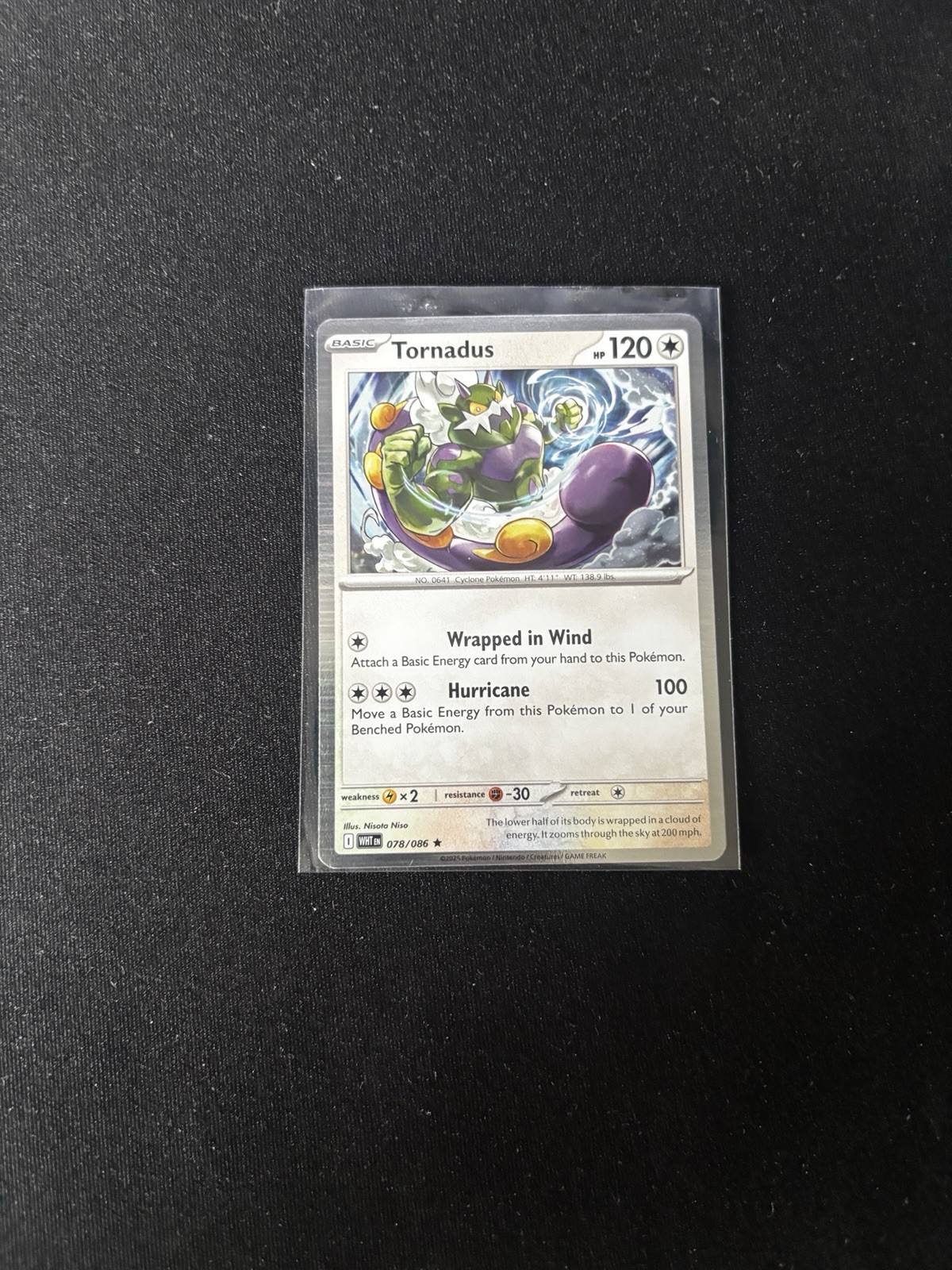 078/086 TORNADUS | RARE HOLO | WHITE FLARE | POKEMON CARD | NEAR MINT