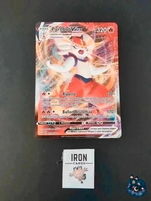 Carte Pokémon Pyrobut Vmax 019/072