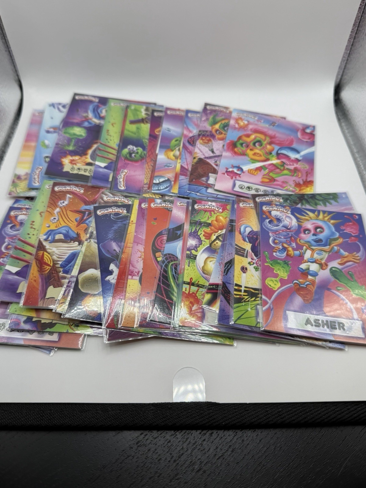 LOTTO DI 43 CARTE COLLEZIONABILI CRANIACS SERIE 3 BASE