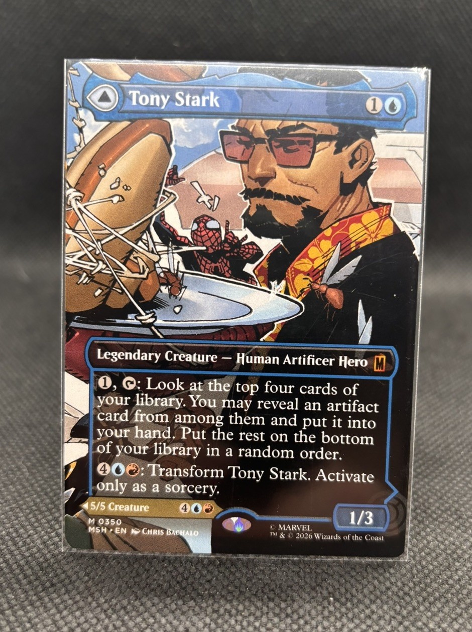Tony Stark (Borderless) (0350) Marvel Super Heroes Regular Magic the Gathering