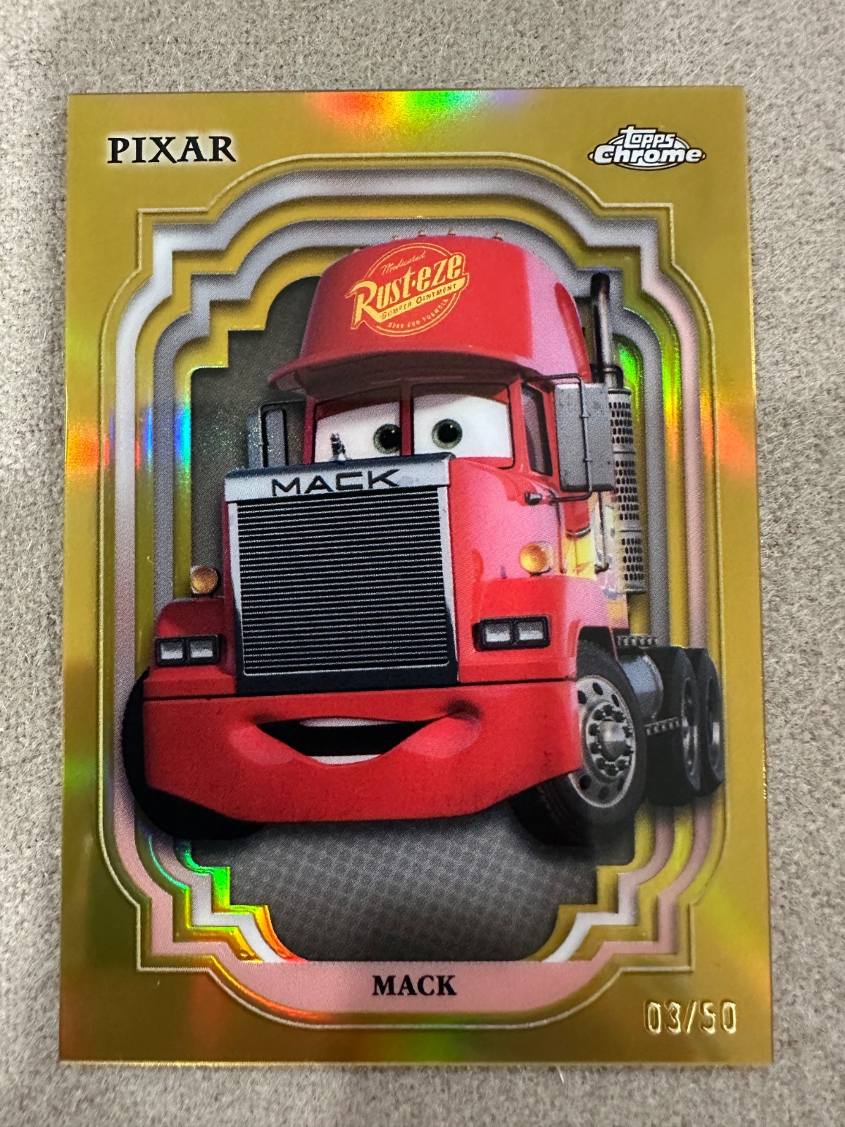 Mack 2024 Topps Cromo Disney Oro Rifrattore 3/50