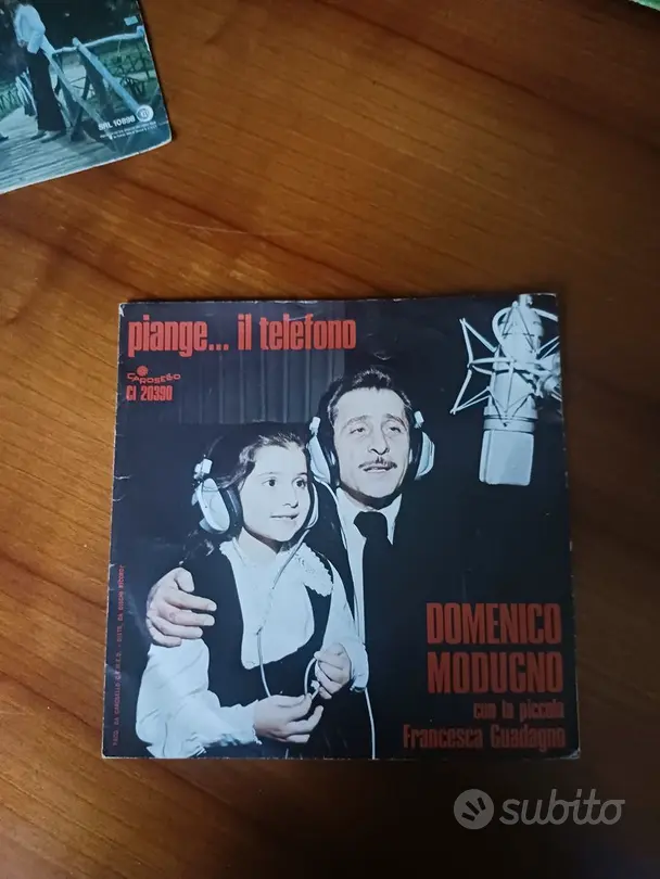 Vinile 45 giri di Modugno 'Piange il telefono/L'Av